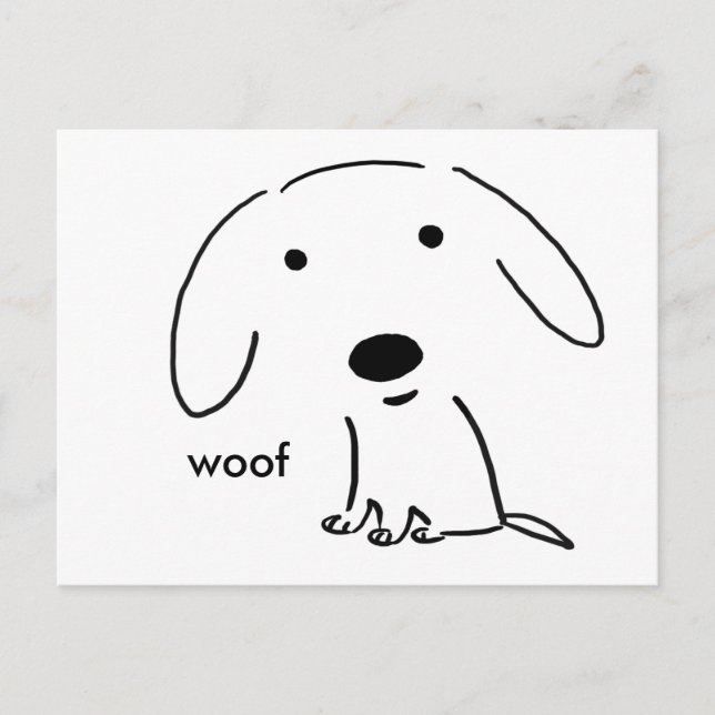 Woof Puppy Postkarte (Vorderseite)