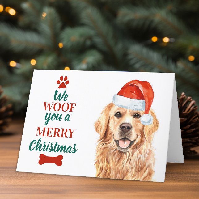Woof Sie froh Weihnachten Niedlicher Hund Golden R (Von Creator hochgeladen)