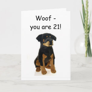 WOOF - SIE SIND 21! GUTE ZEIT KARTE