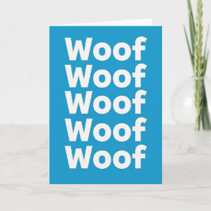 Woof Typografie Vatertagskarte Karte