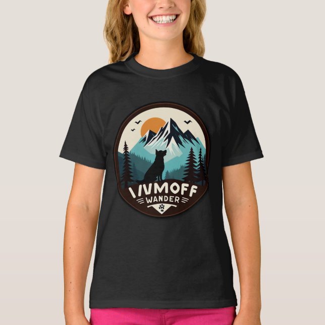 Woof & Wander - Adventure Dog T - Shirt (Vorderseite)