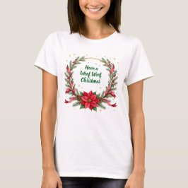 Woof Woof Christmas Shirt - Customizable Text 