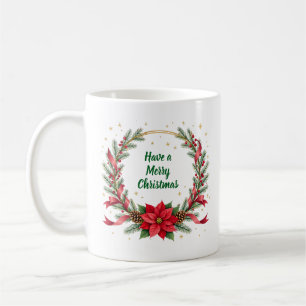 Woof Woof Weihnachtsbecher - Anpassbarer Text  Kaffeetasse