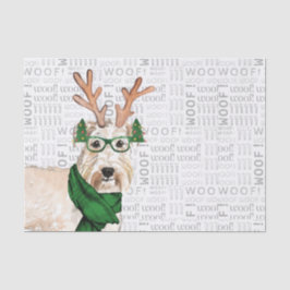 Woof Words and Christmas Wheaten Terrier Lover Seidenpapier