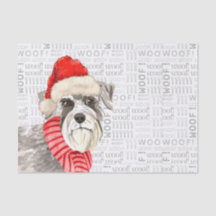 Woof Words Schnauzer Dog Lover Holiday