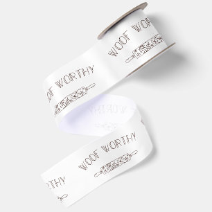 Woof Worthy Selbstgemachte Hundeleckerlis Weiß & Satinband