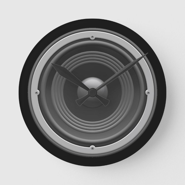 Woofer Runde Wanduhr (Vorderseite)