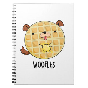 Woofles Funny Doggy Waffle Pub Notizblock
