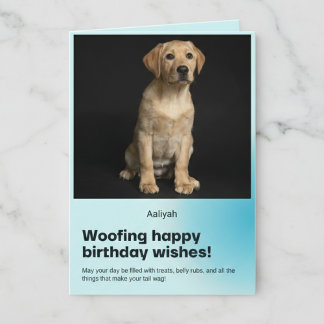 Woofy Birthday Labrador Card Karte