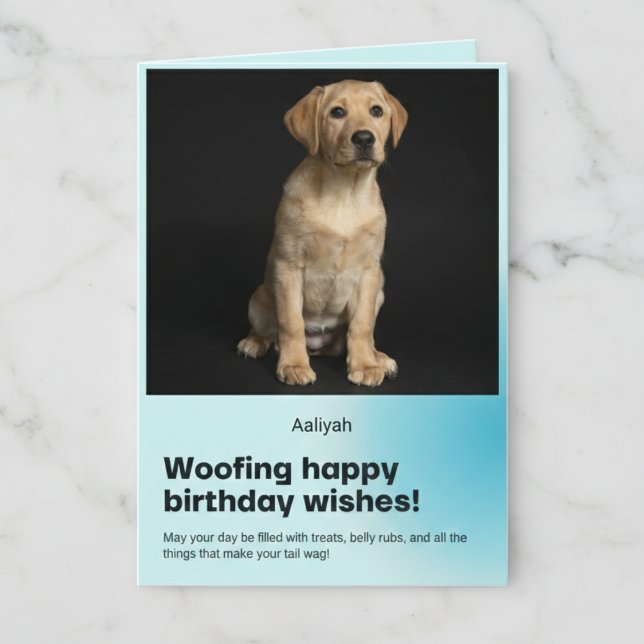 Woofy Birthday Labrador Card Karte (Modern, simple, and full of puppy love.)