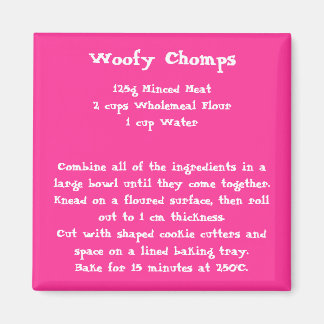 Woofy Chomps Rezept Magnet Farbe