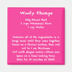 Woofy Chomps Rezept-Magnetfarbe Magnet