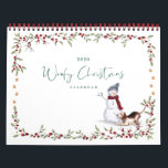 Woofy Christmas Niedlich Watercolor Schöne Hunde Kalender<br><div class="desc">Niedlicher und bezaubernder Woofy Weihnachtskalender mit jedem Monat des Kalenders mit einem unserer niedlichen und bezaubernden,  handbemalten Wasserfarbenschelf. Die Rückseite des Kalenders weist ein rotes Büffel-kariertes Muster auf. Der Weihnachtskalender dieses schelmischen Hundes ist perfekt für Tierliebhaber und ein ausgezeichnetes Geschenk. Alle Illustrationen sind handgezeichnet Originalwerke von Moodthology.</div>