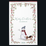 Woofy Christmas Niedlich Watercolor Schöne Hunde Kalender<br><div class="desc">Niedlicher und bezaubernder Woofy Weihnachtskalender mit jedem Monat des Kalenders mit einem unserer niedlichen und bezaubernden,  handbemalten Wasserfarbenschelf. Die Rückseite des Kalenders weist ein rotes Büffel-kariertes Muster auf. Der Weihnachtskalender dieses schelmischen Hundes ist perfekt für Tierliebhaber und ein ausgezeichnetes Geschenk. Alle Illustrationen sind handgezeichnet Originalwerke von Moodthology.</div>