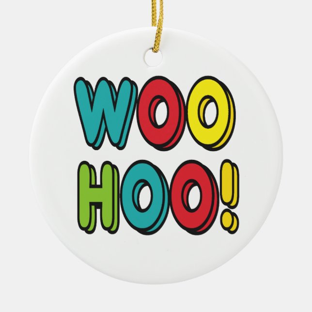 Woohoo Keramik Ornament (Vorne)