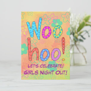 WooHoo Words Girls Night Out Einladung
