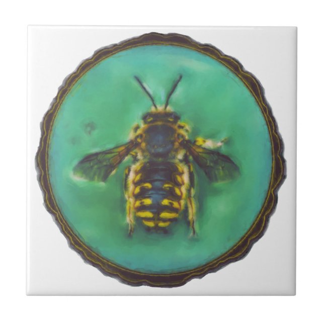 Wool Carder Bee Fliese (Vorderseite)