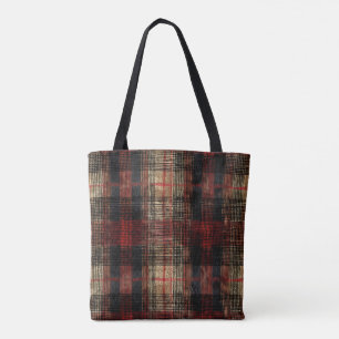 Wool Kariert Tote Bag