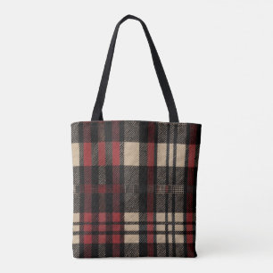 Wool Kariert Tote Bag