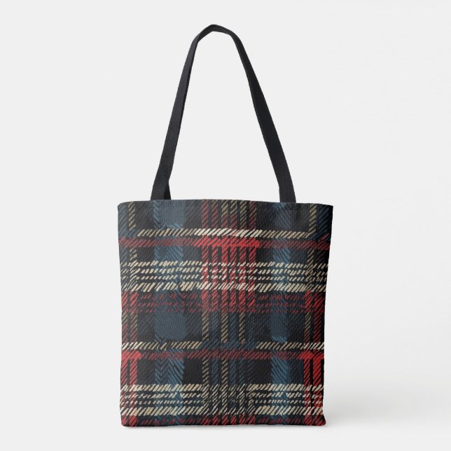 Wool Kariert Tote Bag (Rückseite)