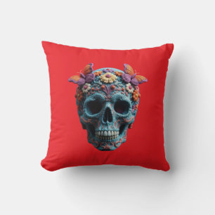 Wool Skull Kissen