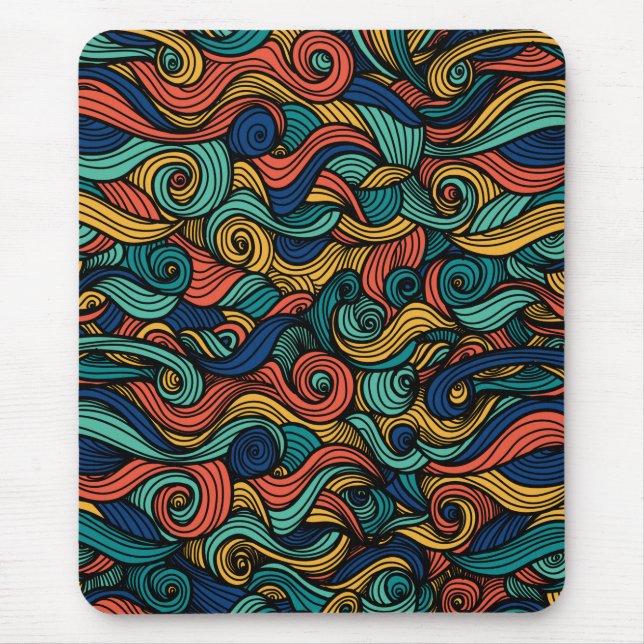 Wool Topped paisley Mousepad (Vorne)