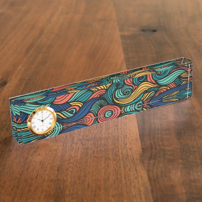 Wool Topped paisley Namensplakette (Seite)