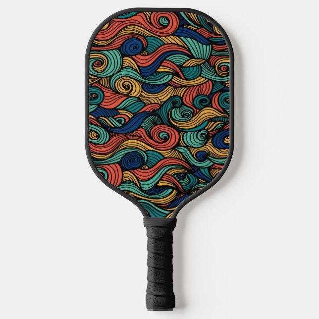 Wool Topped paisley Pickleball Schläger (Vorderseite)