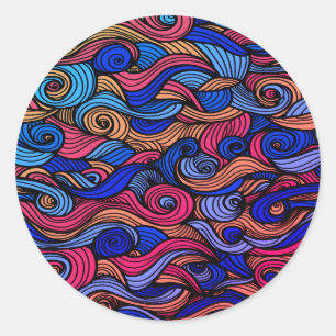 Wool Topped paisley Runder Aufkleber