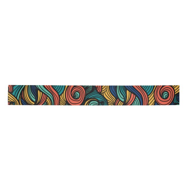 Wool Topped paisley Satinband (Vorderseite)