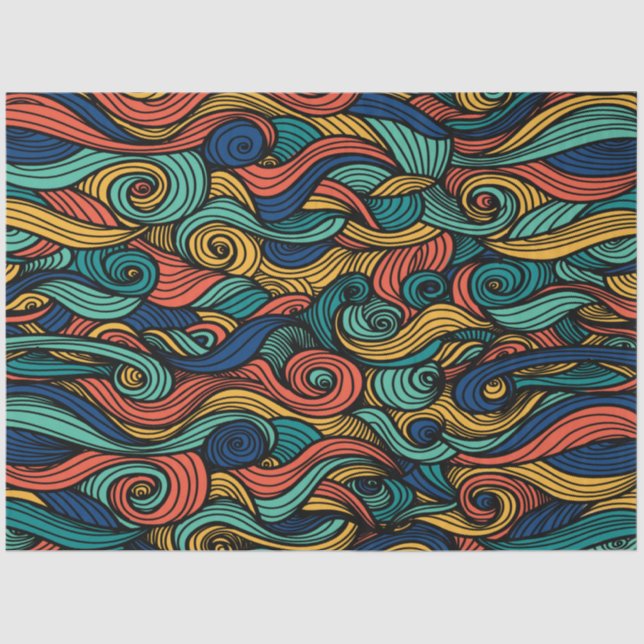 Wool Topped paisley Seidenpapier (Vorderseite)