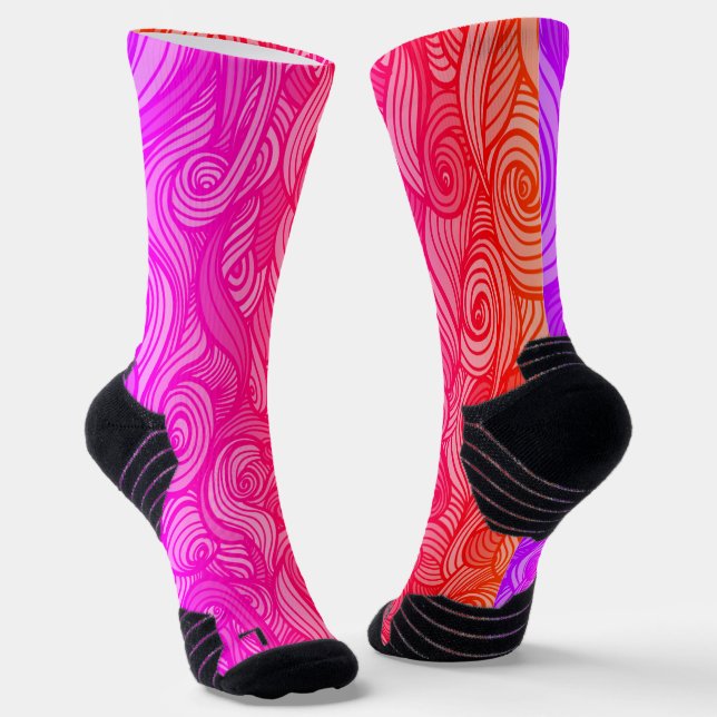Wool Topped paisley Socken (Gewinkelt)