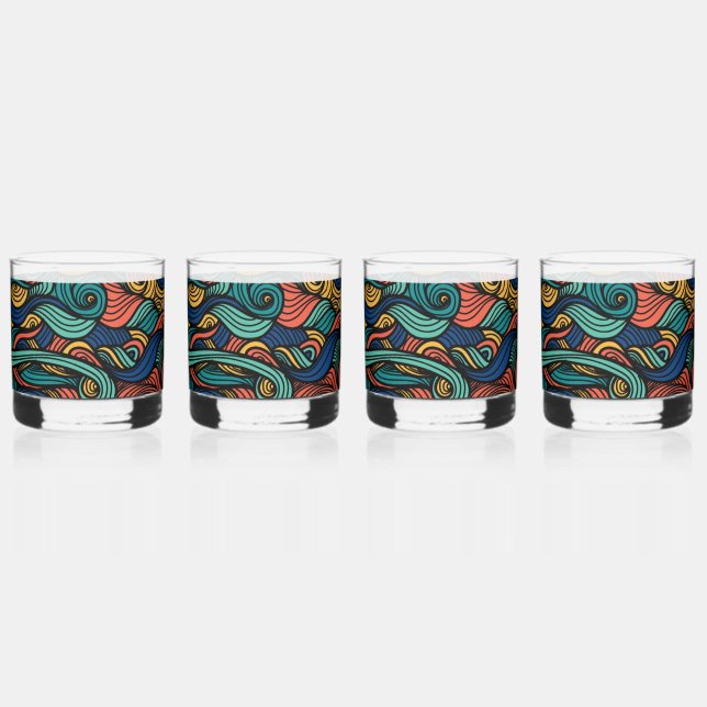 Wool Topped paisley Whiskyglas (Vorderseite)