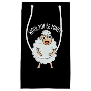 Wool you be mine Funny Sheep Puff Dark BG Kleine Geschenktüte