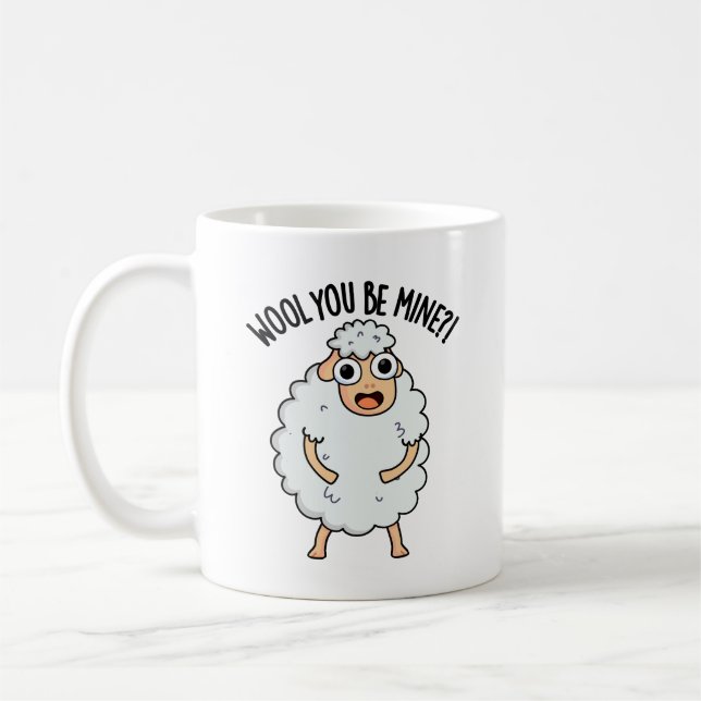 Wool you be mine Funny Sheep Puff Kaffeetasse (Links)