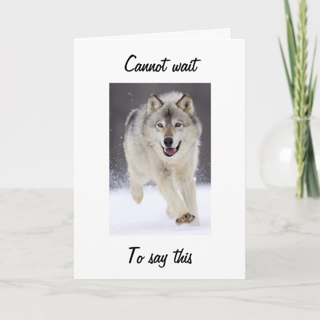 WOOLFISCHE FABULOUS BEI "40" WOLF GREETING CARD KARTE (Vorderseite)