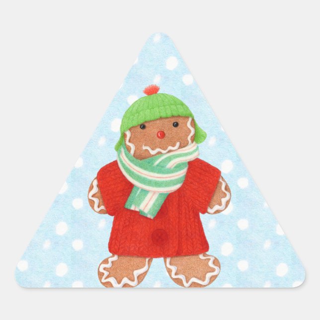 WOOLIE GINGERBREAD Dreieck Stickers (Vorderseite)