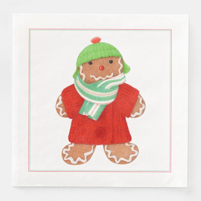 WOOLIE GINGERBREAD Standard Dinner Paper Napkins Serviette (Vorderseite)