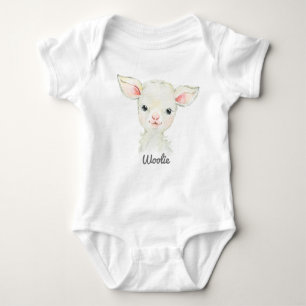 Woolie Lambert Niedlich Lamb Neuborn Bodysuit Baby Strampler