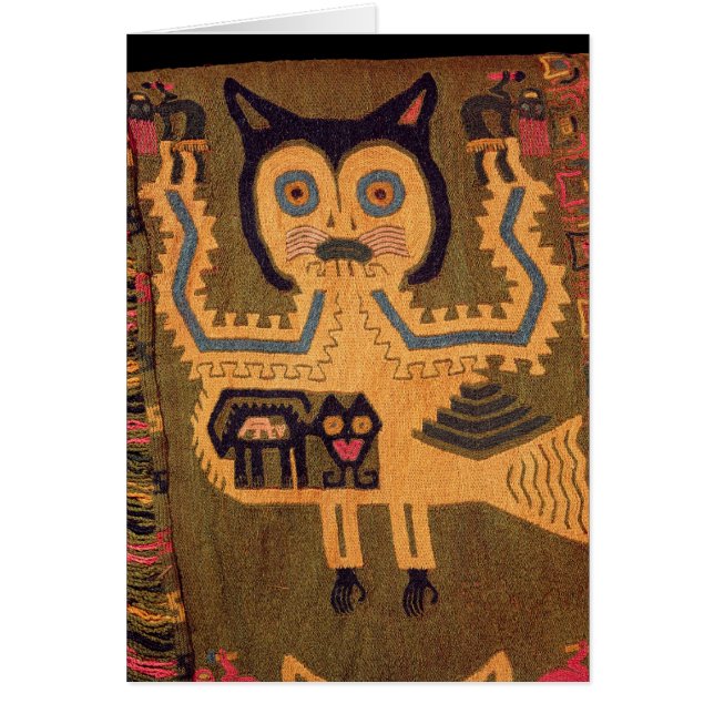 Woollen Zahl eines Jaguars, Paracas Kultur (Vorne)