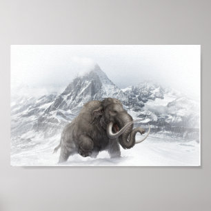 Woolmammut Prähistorisches Tiereiszeitalter Poster