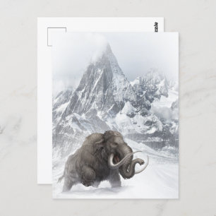 Woolmammut Prähistorisches Tiereiszeitalter Postkarte