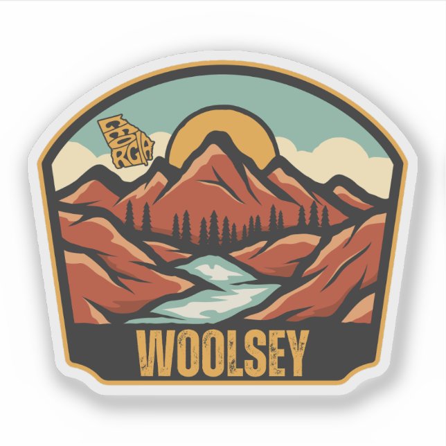 Woolsey, Georgia Aufkleber (Vorderseite)