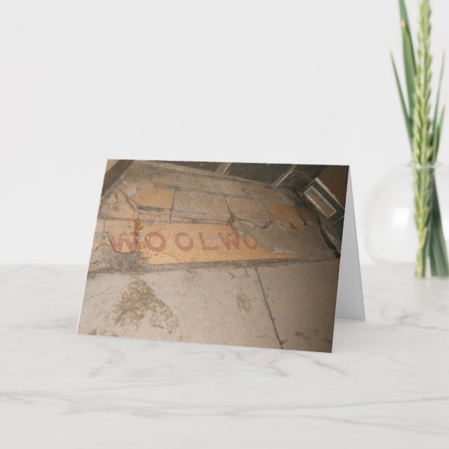 "WOOLWORTH Sidewalk" Geburtstagskarte Karte (Vorderseite)