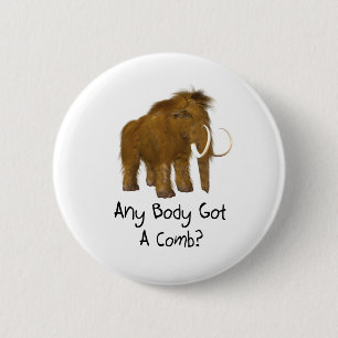 Wooly Mammoth Button