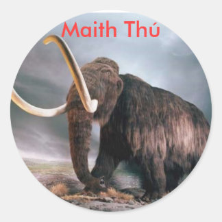 Wooly Mammoth Maith Thú Prämienaufkleber Runder Aufkleber