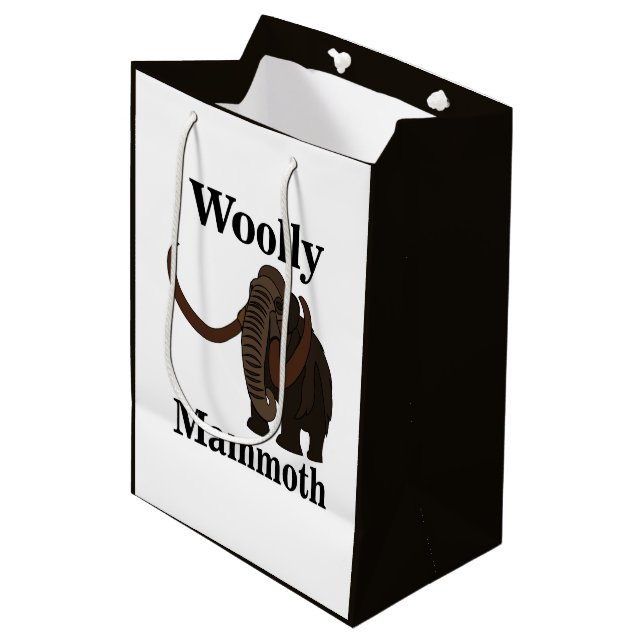 Wooly Mammoth Mittlere Geschenktüte (Vorderseite Schrägansicht)