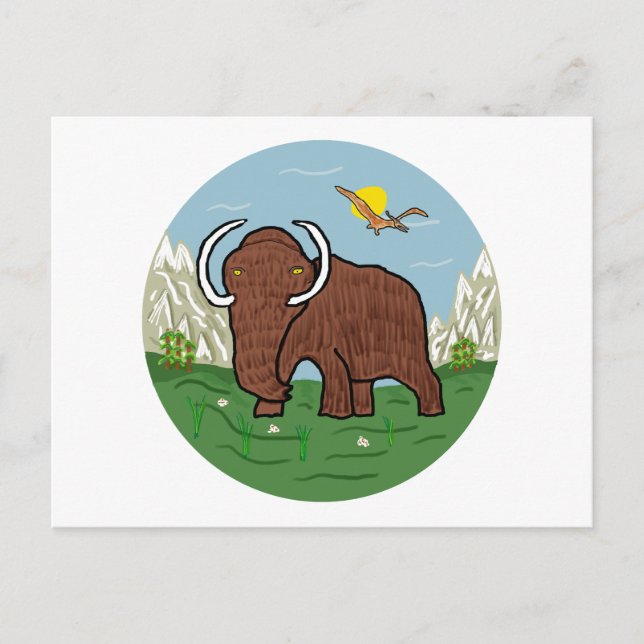 Wooly Mammoth Postkarte (Vorderseite)