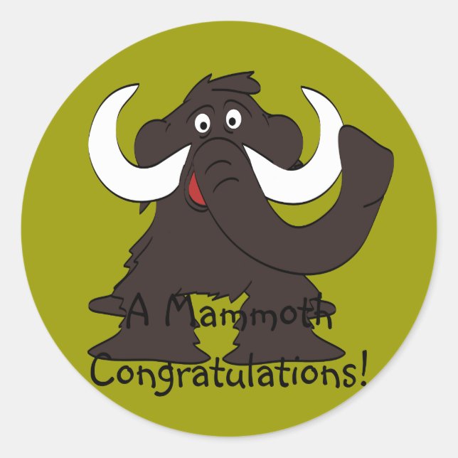 Wooly Mammoth Stickers (Vorderseite)