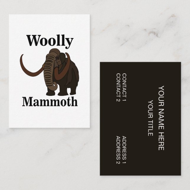 Wooly Mammoth Visitenkarte (Vorne/Hinten)